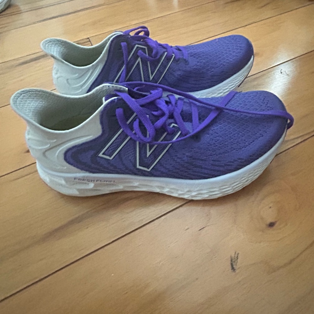 New Balance Purple and White Athletic Sneakers